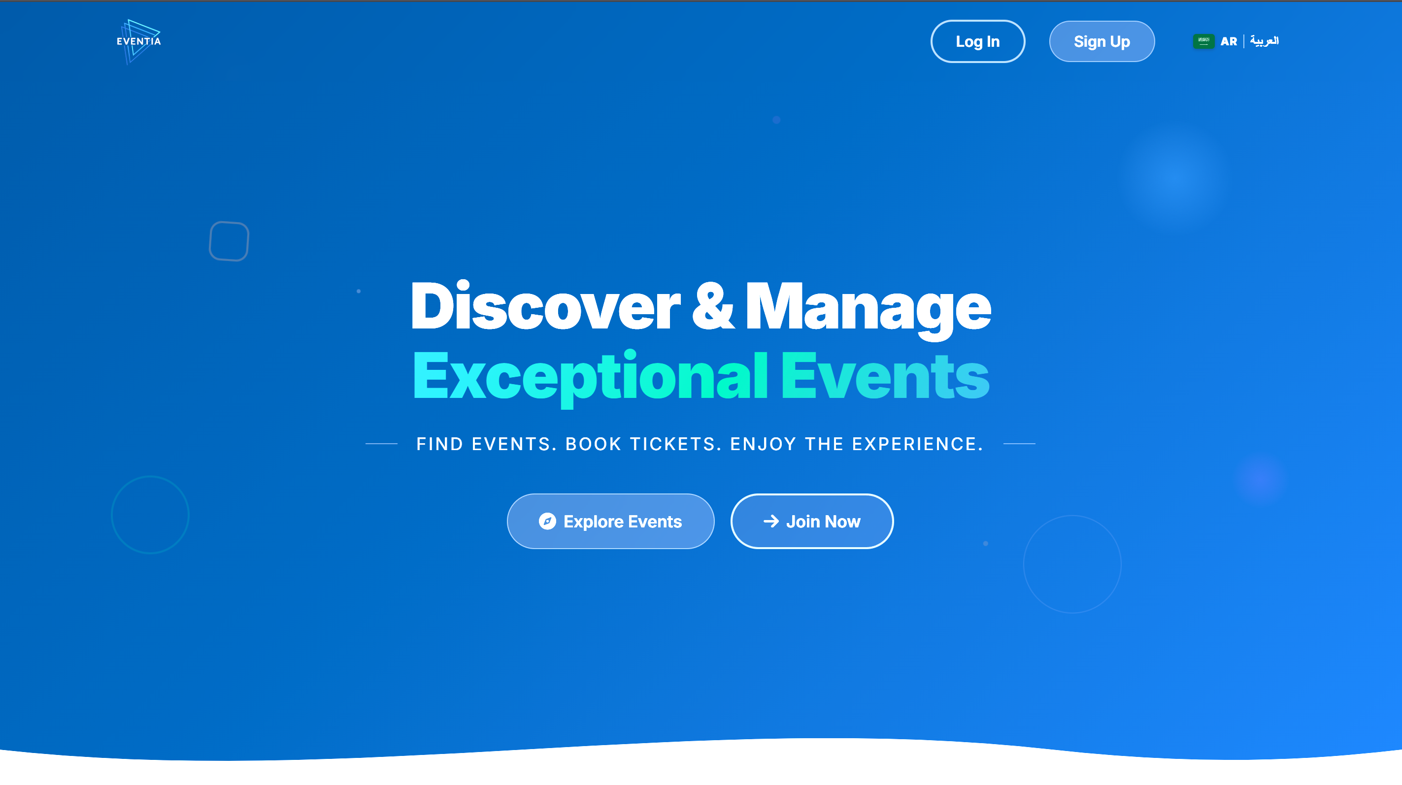 Eventia platform interface
